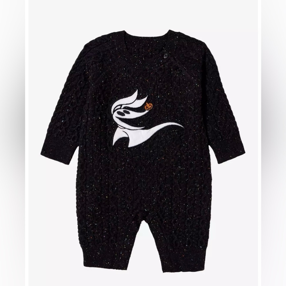 Disney The Nightmare Before Christmas Zero Cable Knit infant one piece
